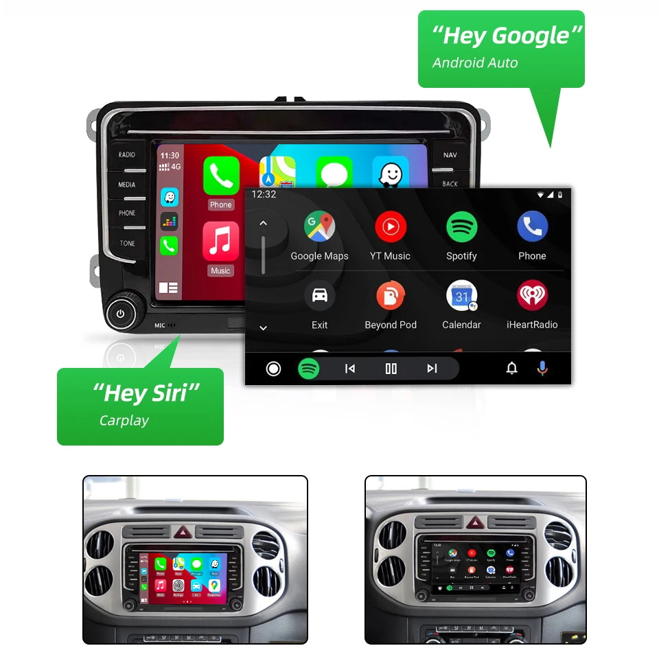 Автомагнитола DOVOX мультимедийная система на Android 10 для Volkswagen Polo Tiguan Golf 6 7 Passat b7 b6