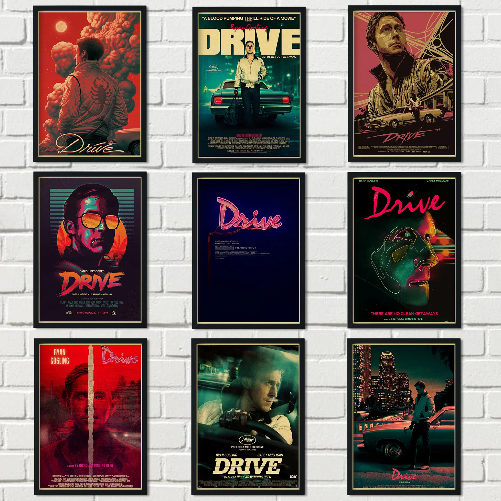 SRyan Гослинг Классический Кино езды на автомобиле винтажный настенный плакат