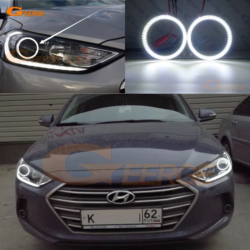 Для Hyundai Elantra Avante AD 2016 2017 2018 ультра яркий SMD СВЕТОДИОДНЫЙ ангельские глазки набор
