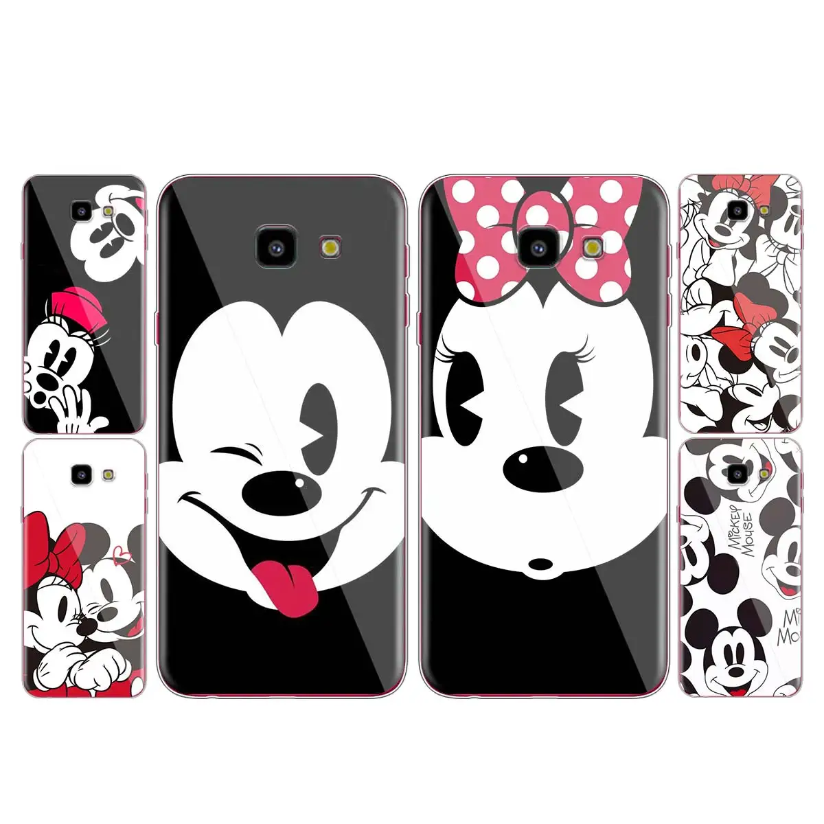 

Disney Mickey Minnie Black for Samsung Galaxy J2 J3 J4 Core J5 J6 J7 J8 Prime duo Plus 2018 2017 Soft Transparent Phone Cover