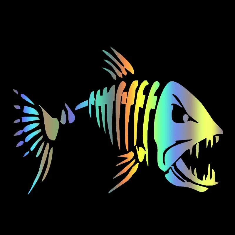 

S51169 Various Sizes/Colors Car Stickers Vinyl Decal Mad Fish Motorcycle Decorative Accessories Waterproof