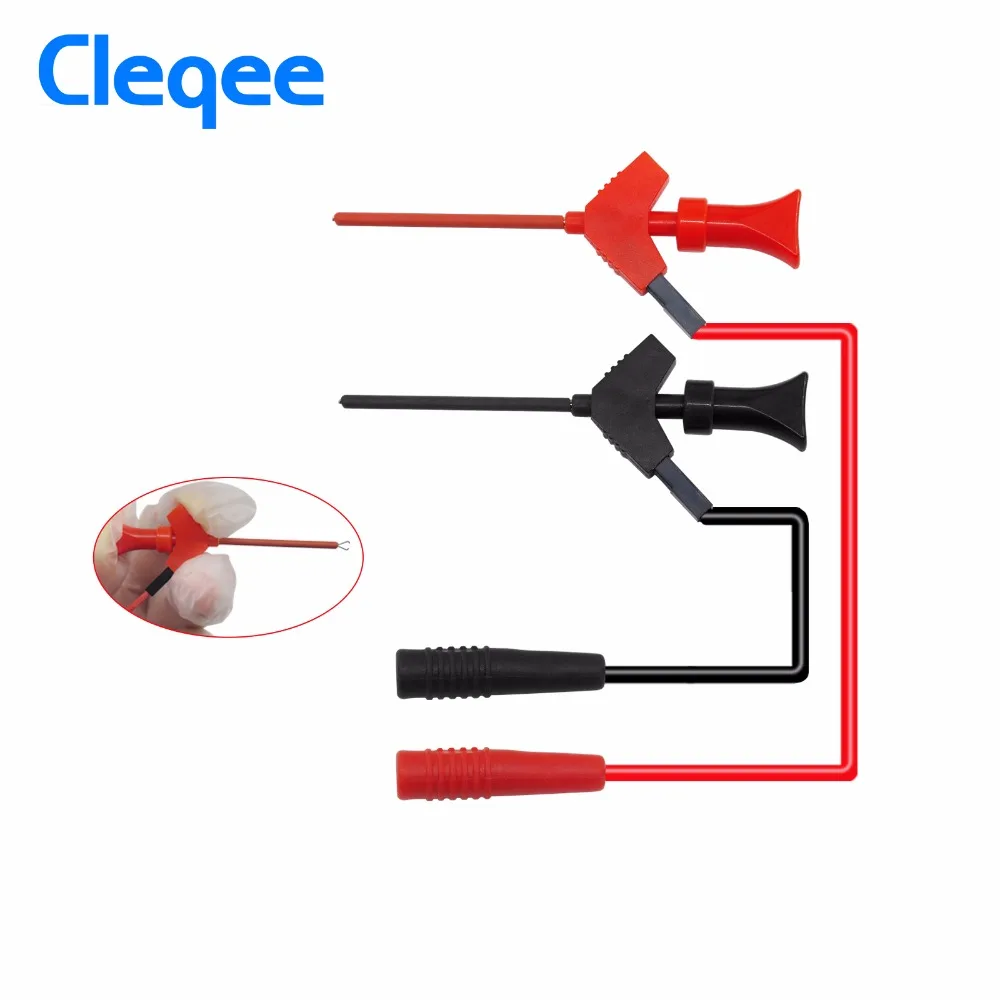 

Cleqee P1300 Series Replaceable Multimeter Probe Probes Test Hook&Test Lead kit kits 4mm Banana Plug Alligator Clip Test Leads