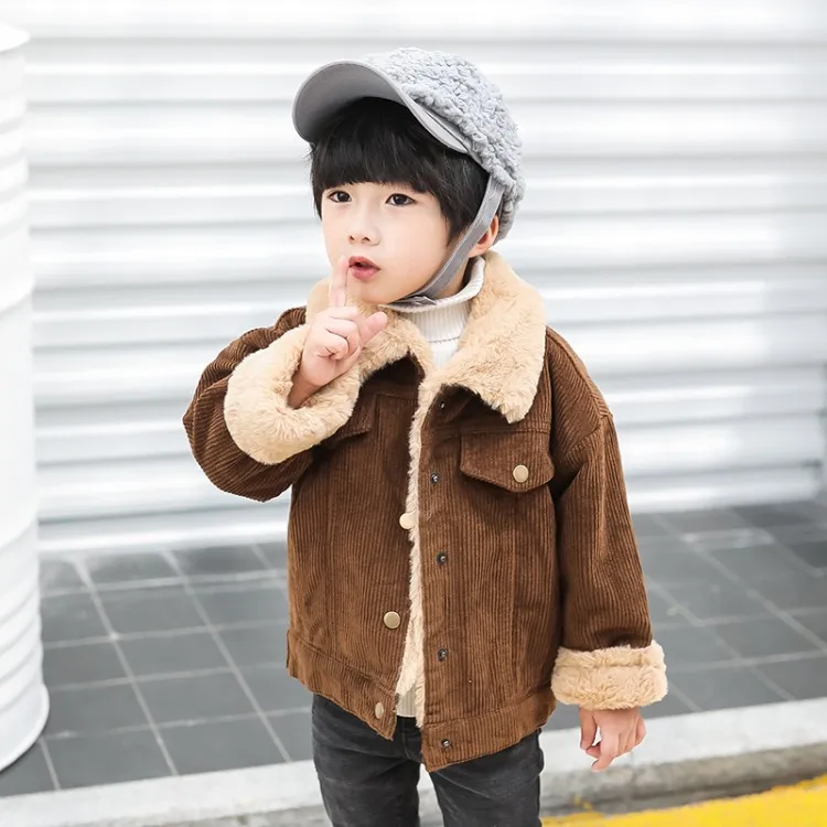 DIIMUU Plush Baby Boys Jacket Girls Coat Clothing Autumn Winter Kids Children Warm Outerwear Coats Toddler Boy Girl Tops Clothes | Мать и