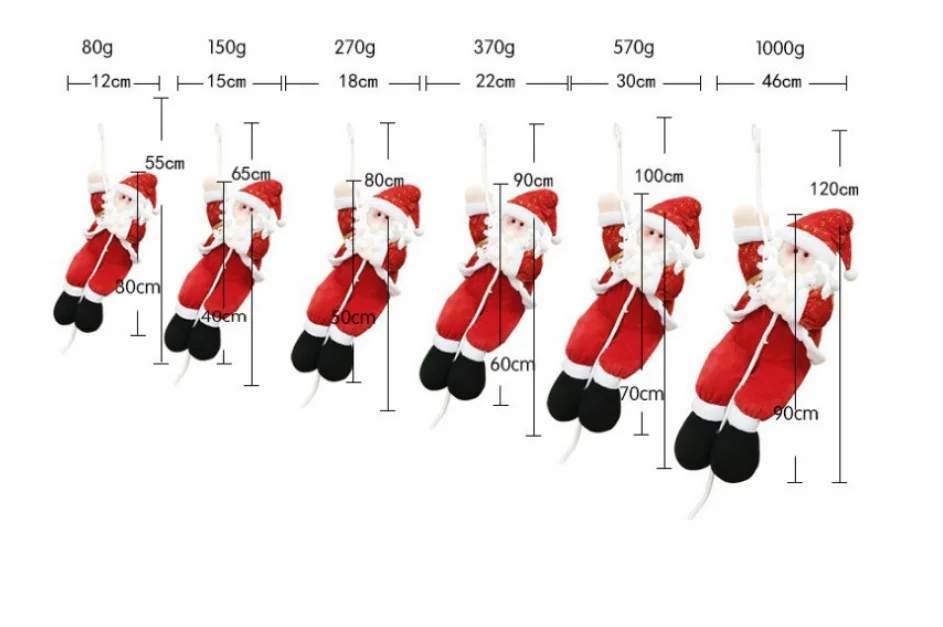Рождество Скалолазание Веревка старый человек кукла подвески слинг Санта Клаус