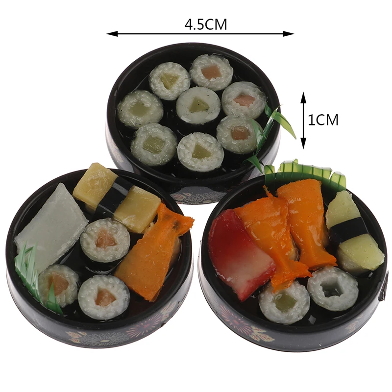 

1Pc 1/6 Doll house Miniature Janpanese Sushi Rice Roll For Dolls Pretend Food Toy