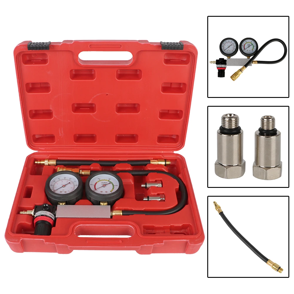

Compression Leakage Detector Kit Set for Car TU-21 Cylinder Leak Detector Petrol Engine Gauge Tool Automobile Tools