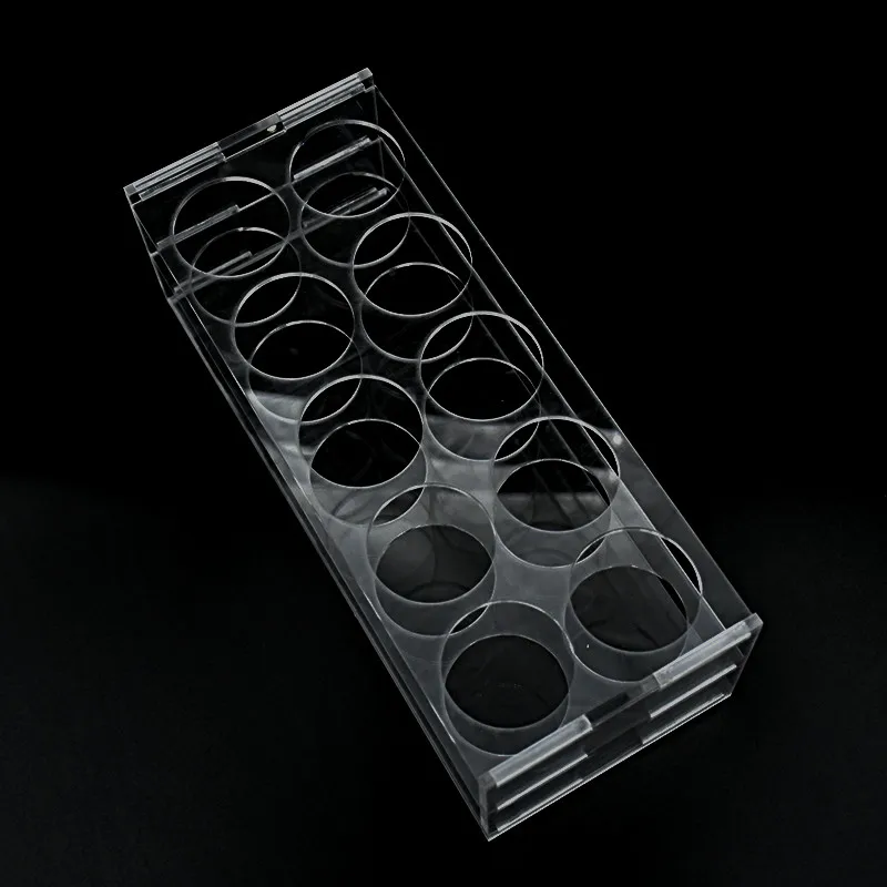 Plexiglass Rack For Centrifuge Tube 120ml Stand Place 10 Tubes Transparent Test Holder Diameter 45mm | Канцтовары для офиса и
