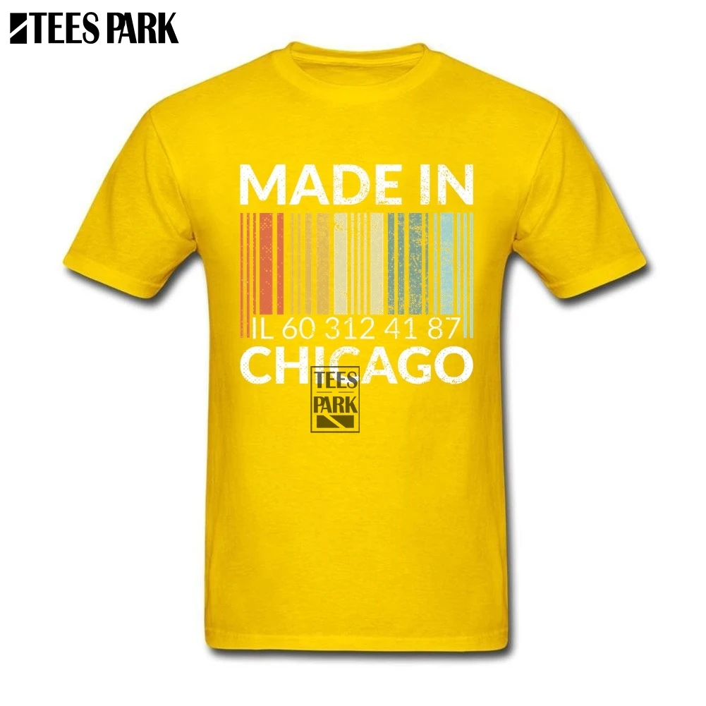 DIY Special T Shirt Made In Chicago QR Code Awesome Tee Shirts Man Pre-Cotton Short Sleeve T-Shirts Great Discount Men's Fashion | Мужская