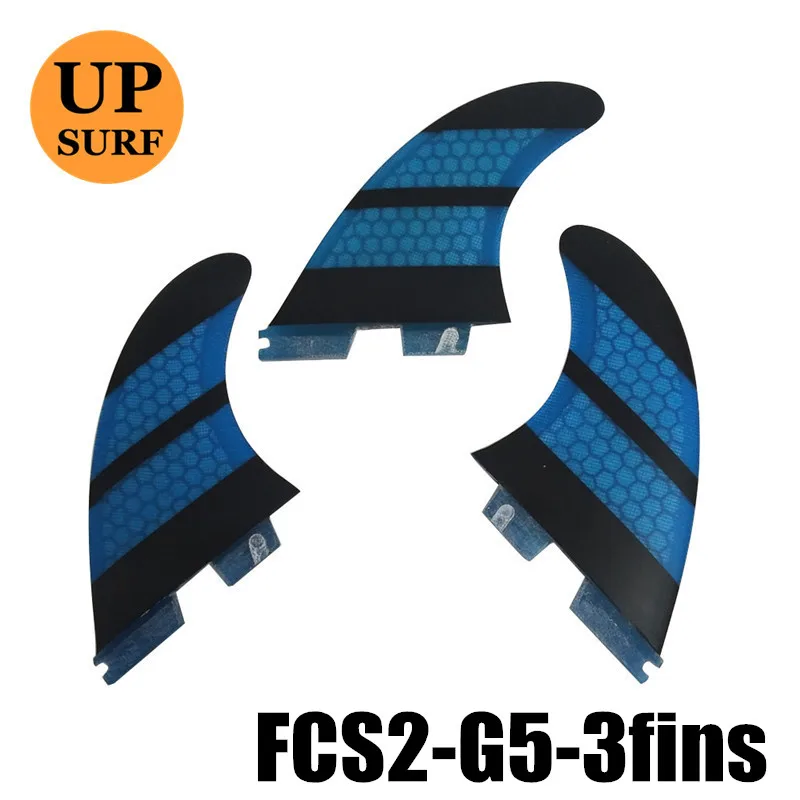 2 шт./3 шт./5 шт. FCS2 G3/G5/K2.1 плавники для серфинга FCS ii фиолетовый, желтый, синий, оранжевый плавник из стекловолокна три набора для серфинга Quilhas FCSIIFin - Цвет: 03 G5-3fins