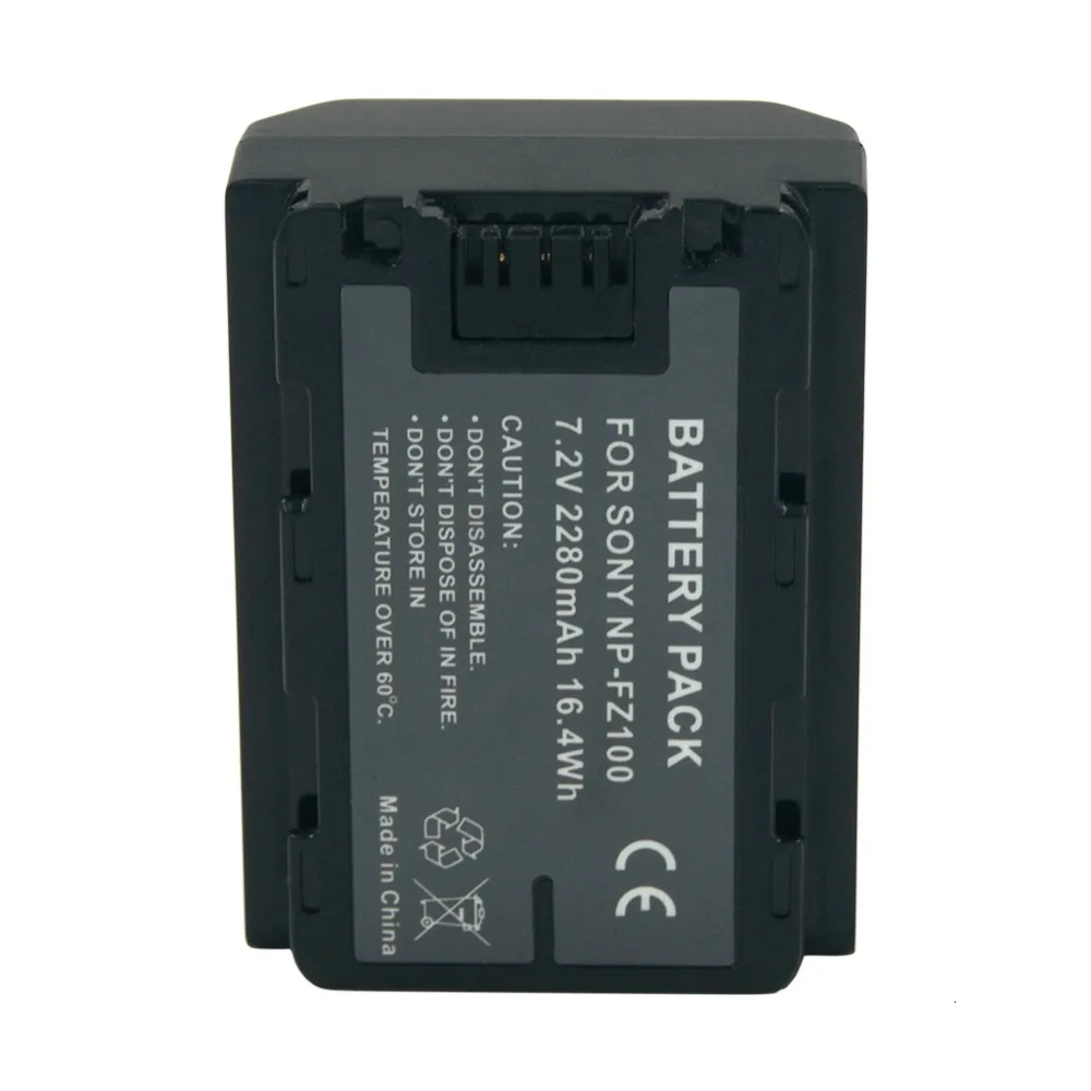 NP-FZ100 2280mAh NPFZ100 аккумуляторная батарея для камеры sony A9, A7R III, A7 III, ILCE-9, ILCE9, ILCE-7RM3, ILCE-7M3, Mark III