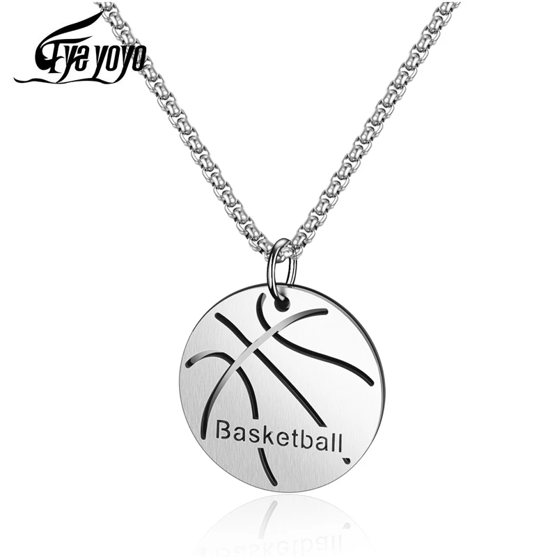 Модное баскетбольное ожерелье EyeYoYo в стиле хип хоп подвеска виде уличного шара