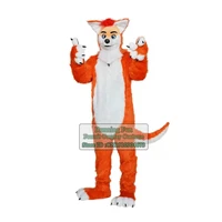 orange lifelike furry fox wolf husky dog mascot costume animal fursuit halloween adult cartoon character cosplay suit for party