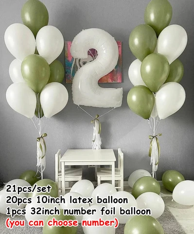 Набор воздушных шаров из фольги в виде цифр, 32 дюйма, 21 шт.