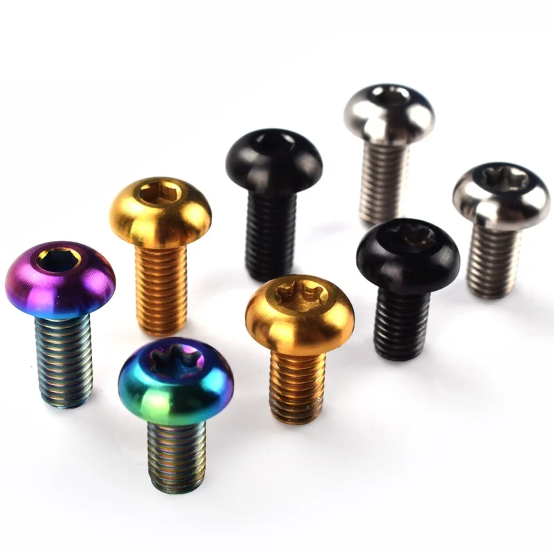 

M5*12mm Ti Titanium Alloy Bicycle Bottle Holder Bolts Cycling Bike Water Bottle Cage Colorful Screws for MTB Mountain Road Bike