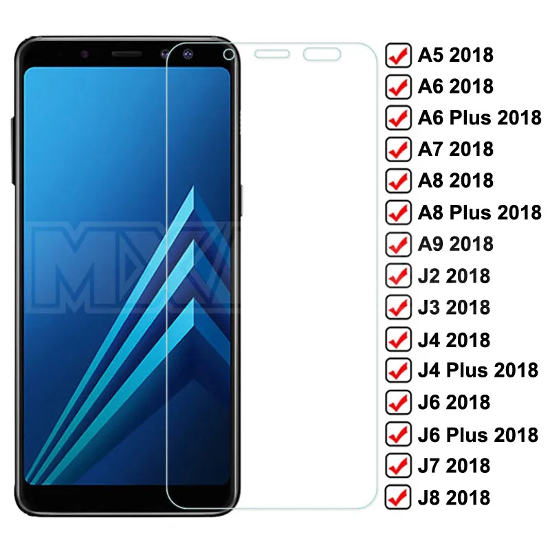 9D Защитное стекло для Samsung Galaxy A6 A8 J4 J6 Plus 2018 закаленное защитное A5 A7 A9 J2 J3 J7 J8
