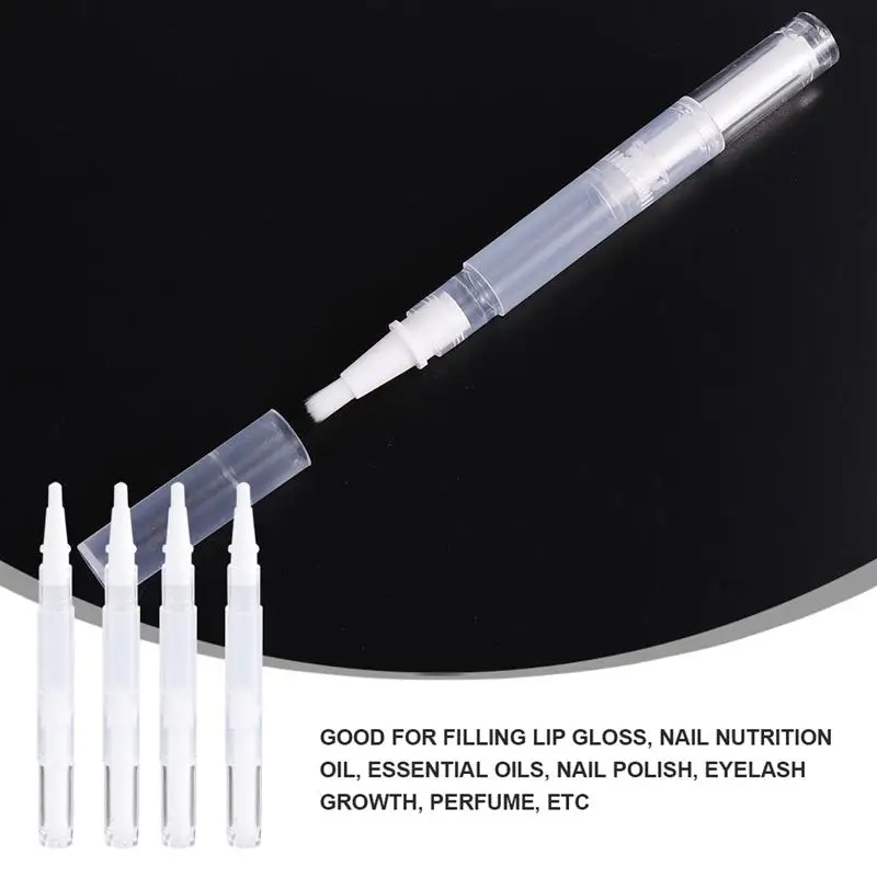 5 шт. прозрачный поворот ручки пустые масло для ногтей ручка косметический