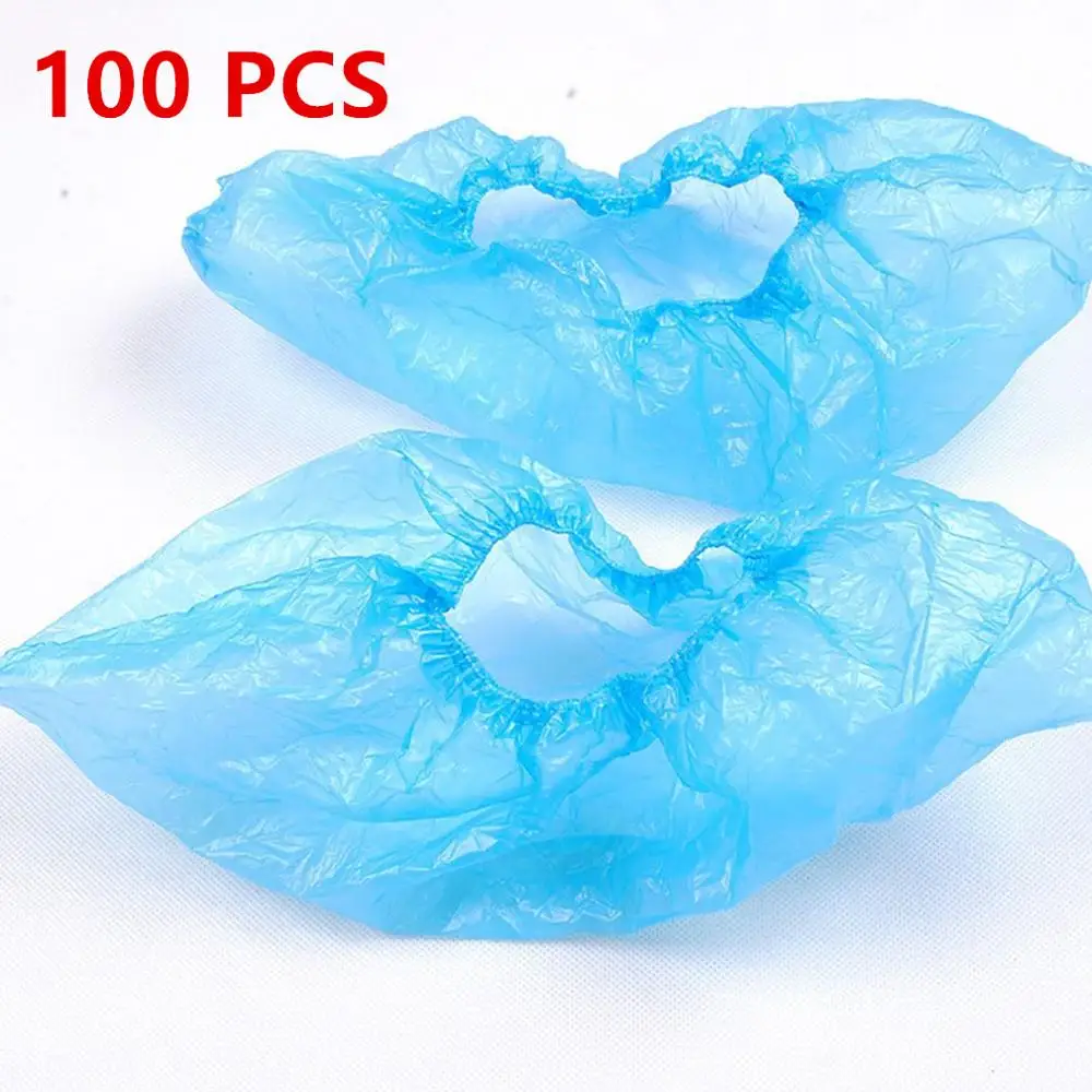 

100 pieces household indoor disposable shoe covers protect shoes