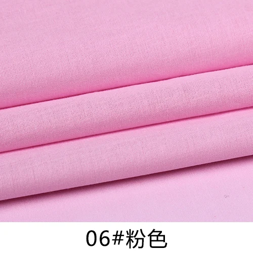 06 pink Хлопок, однотонный, тонкий, высокой плотности, белый, черный, красный, розовато-лиловый, синий, бежевый, серый, ткань для лета, Apperal подкладка для платья - Цвет: 06 pink