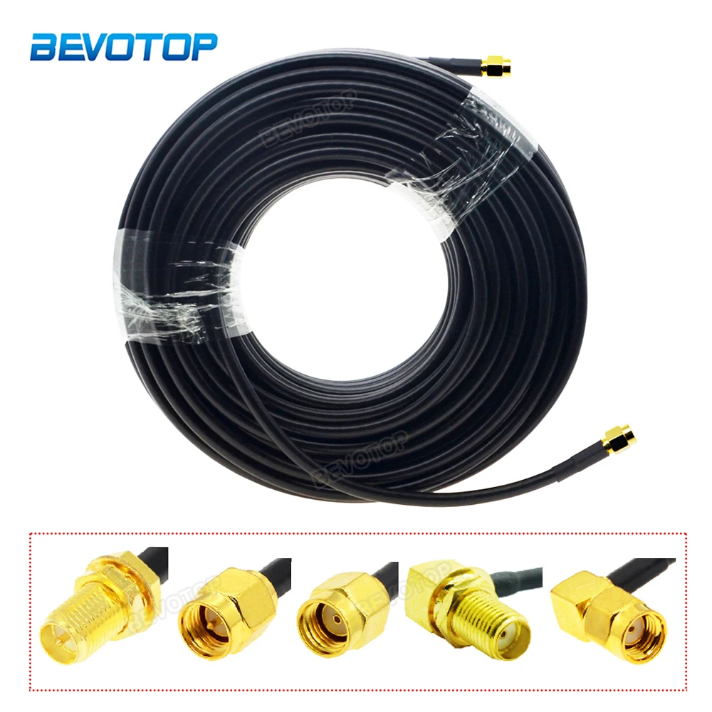 

LMR195 Cable SMA to SMA LMR-195 50-3 50ohm RF Coaxial Cable Adapter WiFi Antenna Extension Cord Pigtail 20CM-30M