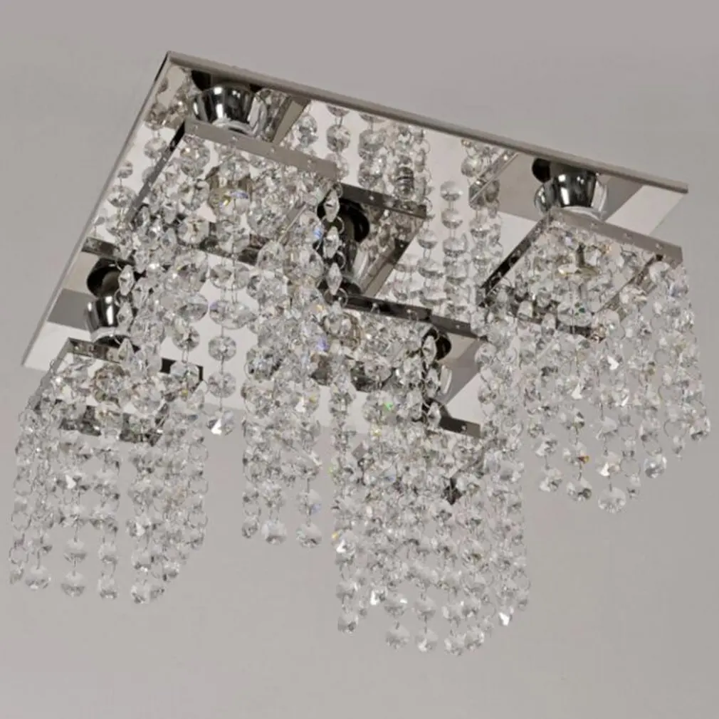 120 в 5 головок люстра современный светильник Элегантный кристалл подвесной