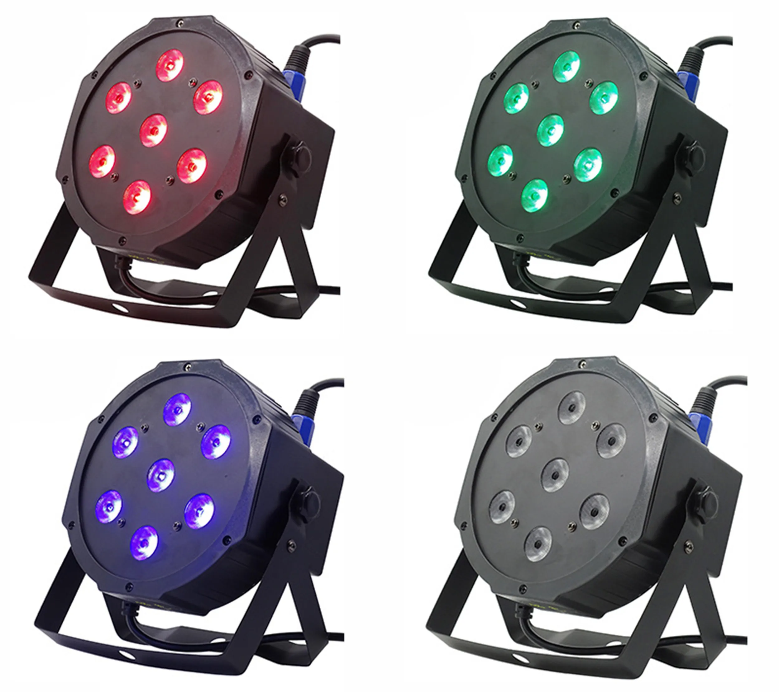 2019 LED Flat Par 7x12W RGBW DMX сценический светильник s деловой высокой мощности с