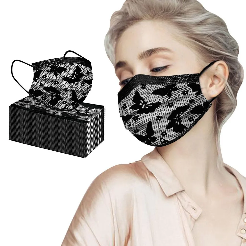 Маскарадный костюм для Хэллоуина 50 шт в наборе кружевные одноразовая маска