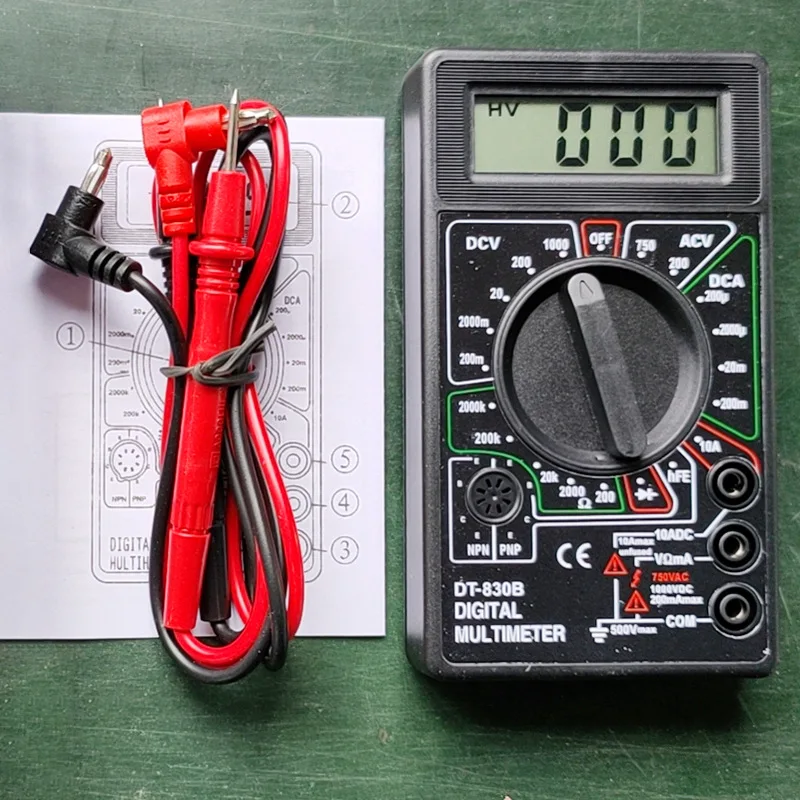 DT-830B Мини цифровой универсальный измеритель электрический контроль и