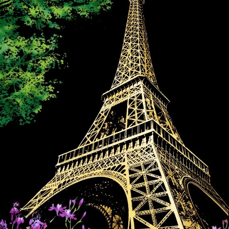 

1PC Colorful City Series Night Scratch Painting Decoration Around The World Landscape Scratch Card Magic Pictures Creative Gifts