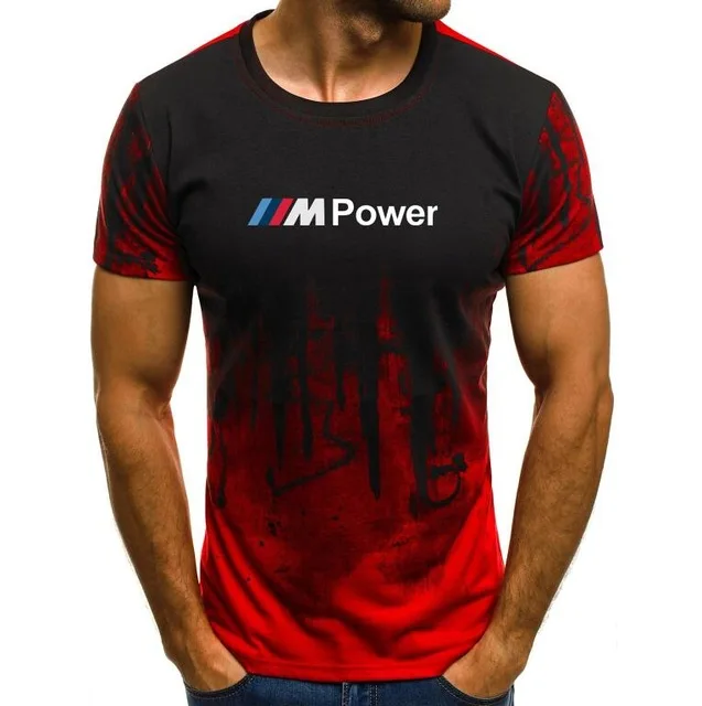 20120 Новая летняя модная мужская футболка с логотипом M Power смешная немецким