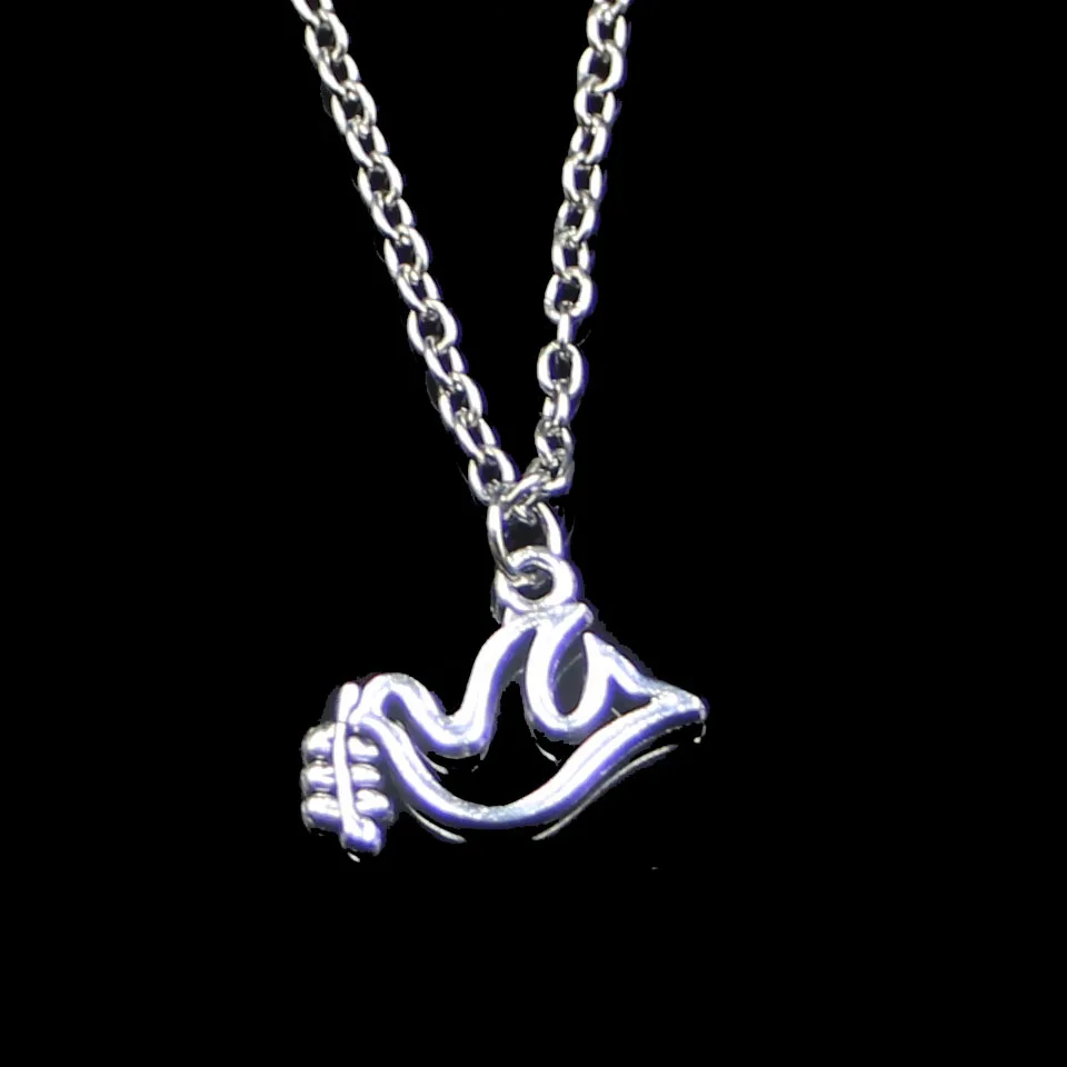 Мода 20*13 мм Peace Dove оливковая подвеска ожерелье цепочка для женщин колье