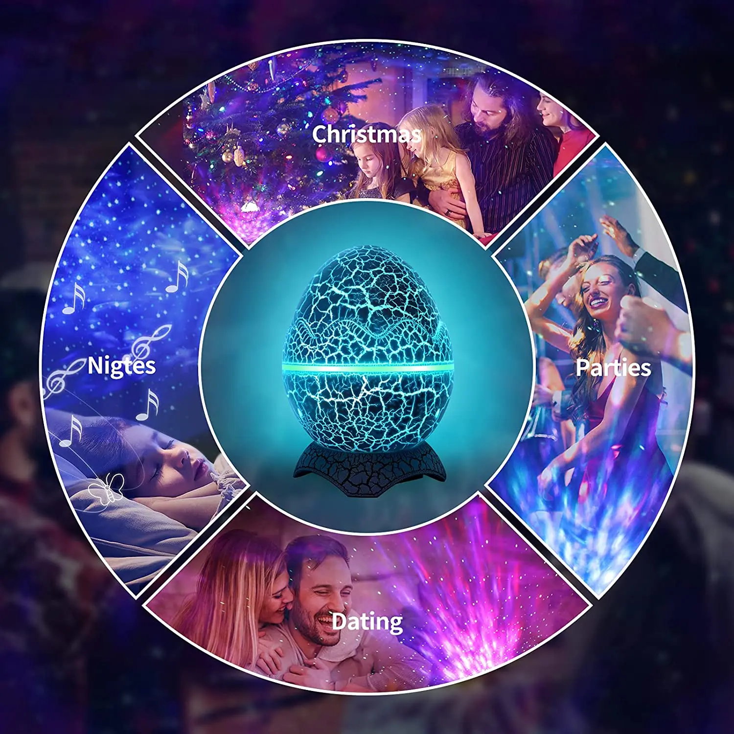 Галактический Звездный проектор Ночной светильник декор для спальни дома белый