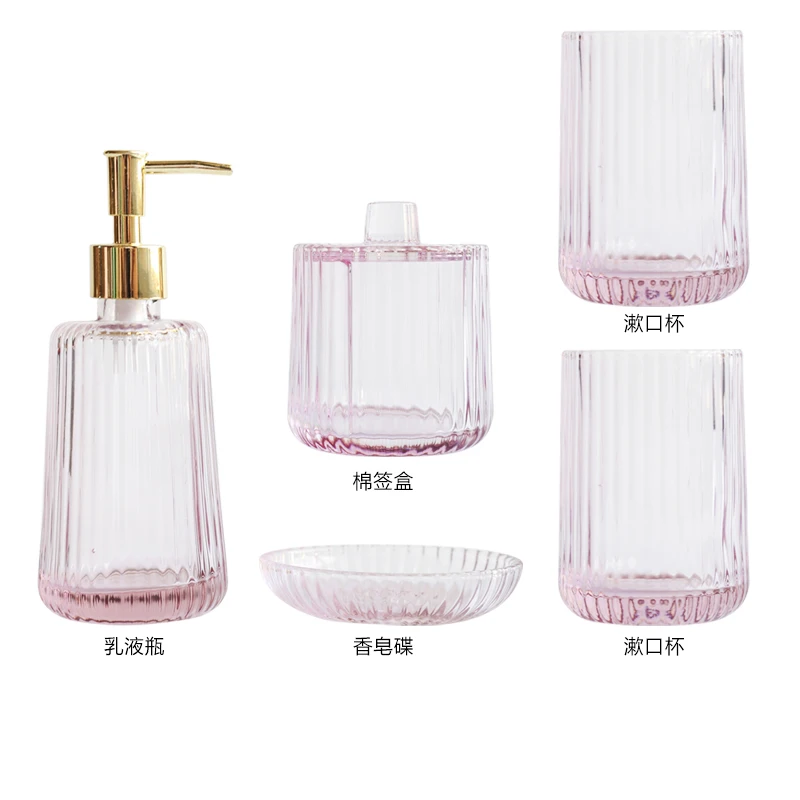 5 шт./принадлежности для ванной комнаты/модный розовый держатель зубных