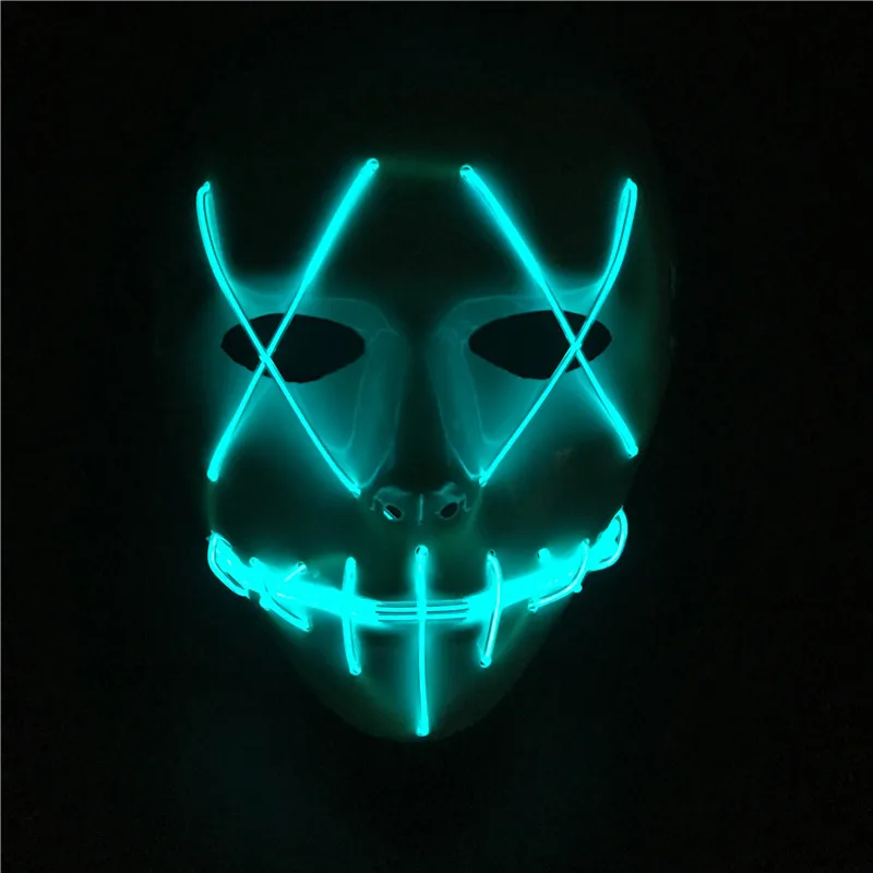 EL Wire/вечерние светящиеся маски для лица в клубном стиле DJ тканый светильник виде