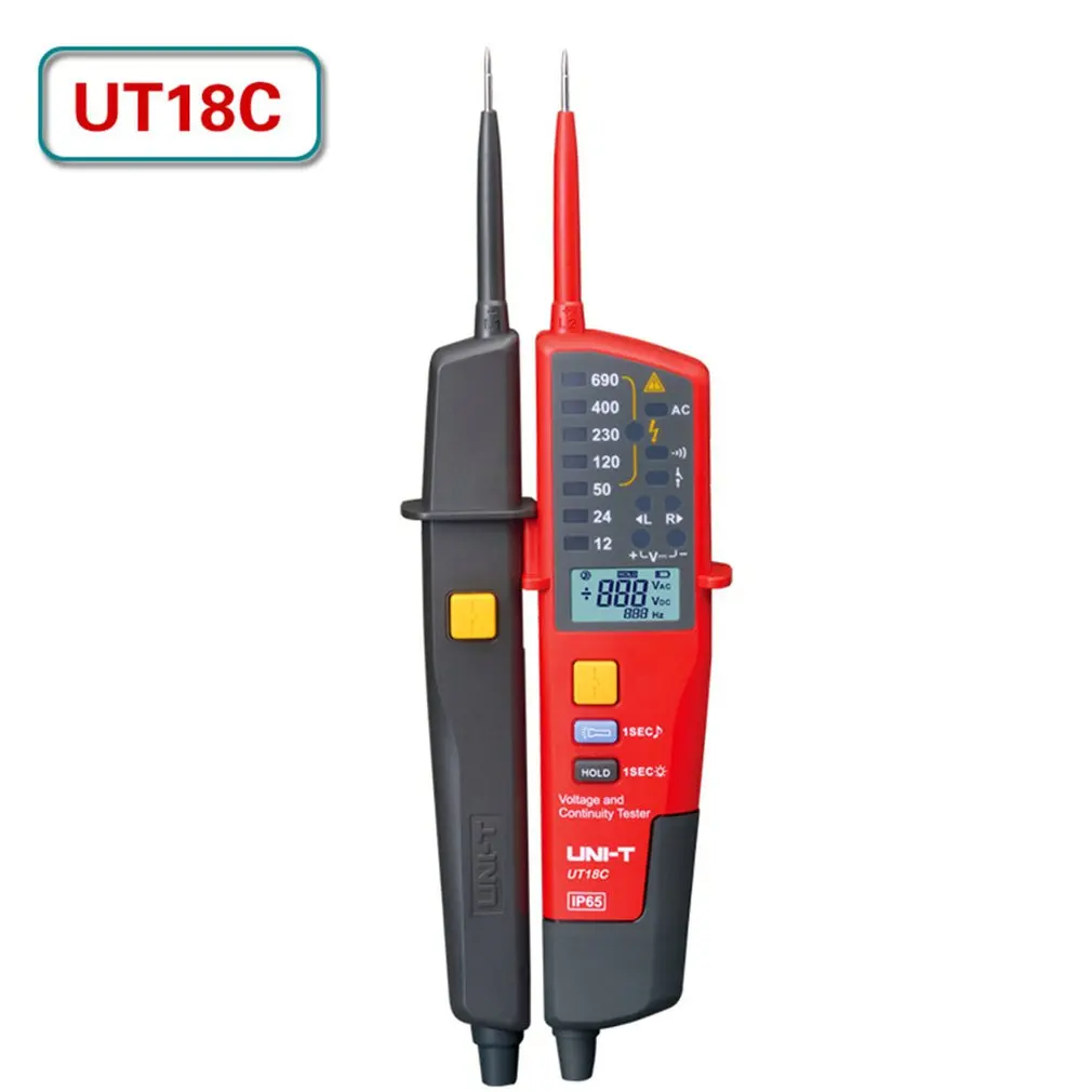 

UNI-T UT18C LCD Digital Voltage Continuity Tester Auto Range RCD Phase Rotation Multimeter Continuity Tester