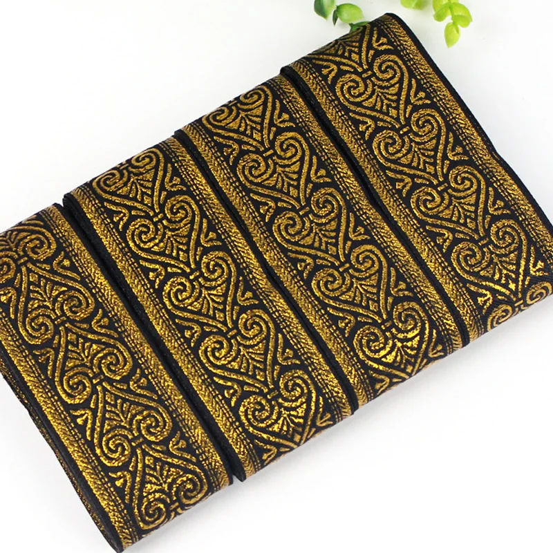 Жаккардовый ленточный шнур для рукоделия ширина 50 мм 7 ярдов декоративные