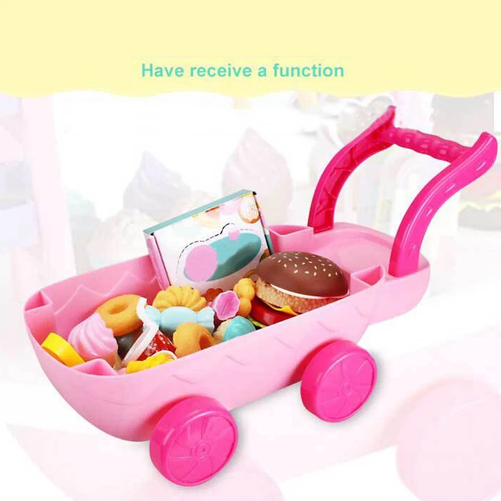

36 Pcs Candy Cart Toy Set Mini Non Toxic Ice Cream Plastic Gifts DIY Pretend Game Educational Funny Simulation House Play