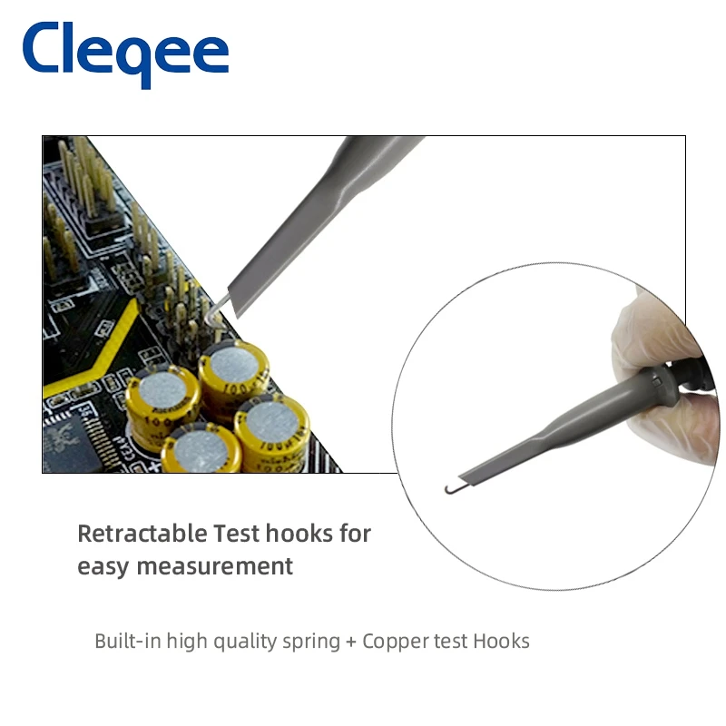 Осциллограф Cleqee P6100 2 шт. 100 МГц BNC DC-100MHz зажим типа крокодил тестовый зонд для Tektronix