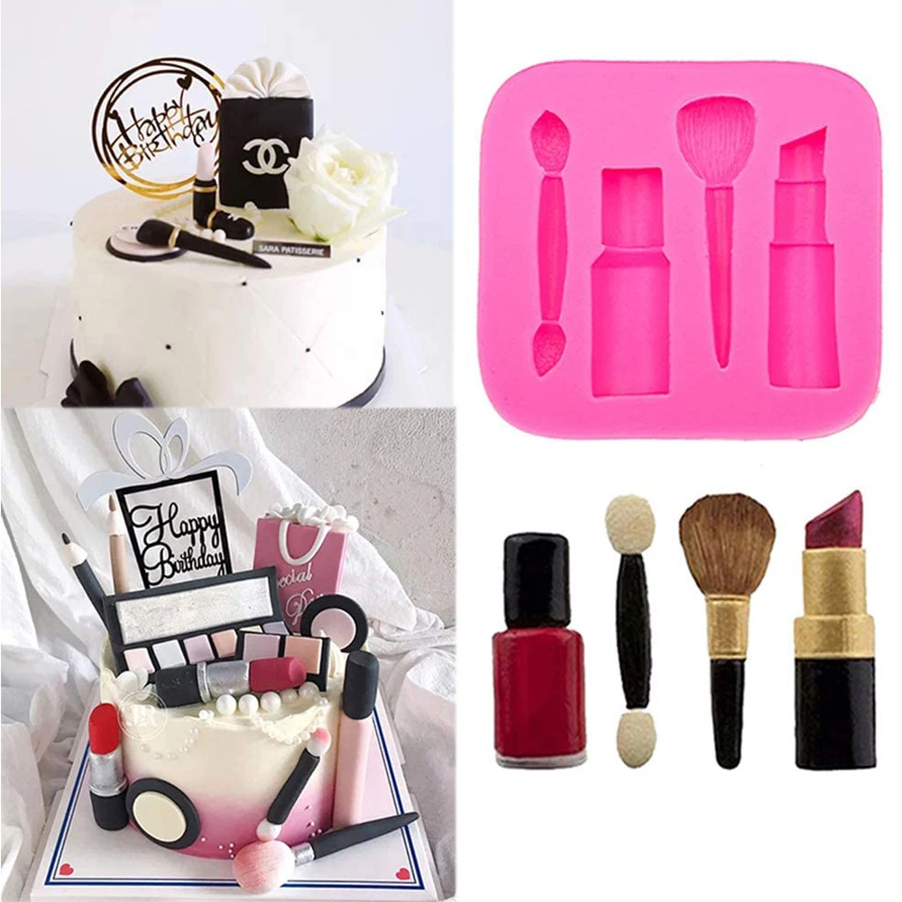 

New Silicone Makeup Lipstick Cake Mold Fondant Mould Cake Decorating Chocolate Baking Mould Cake Mold
