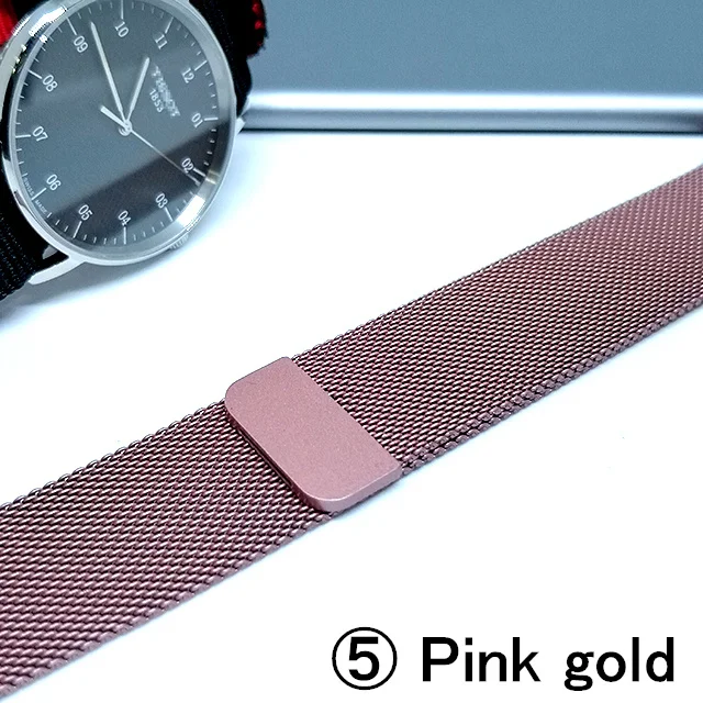 pink gold Миланский Браслет, Браслет Нержавеющая сталь ремешок для наручных часов Apple Watch серии 1/2/3, 42 мм, 38 мм, версия браслет ремешок для наручных часов iwatch серии 4 40 мм 44 мм - Цвет ремешка: pink gold