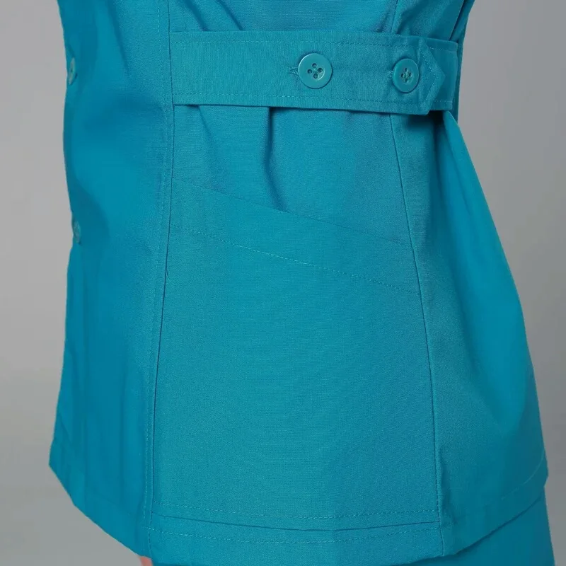 Однотонная одежда для медсестры костюм с коротким рукавом медицинская