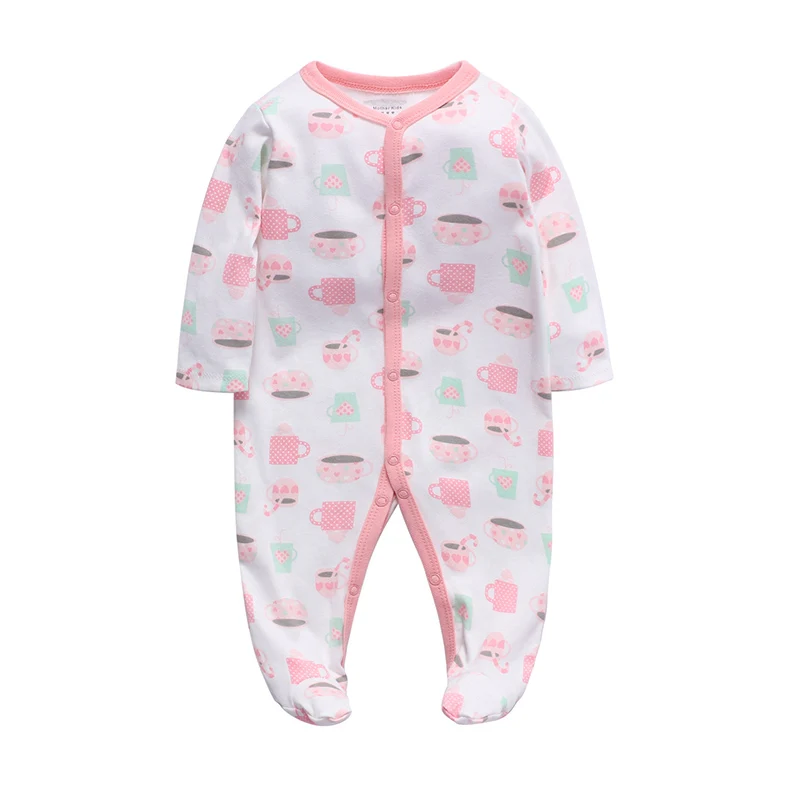 Детский комбинезон для новорожденных мальчиков и девочек; пижамы для детей 3, 6, 9, 12 месяцев; комбинезон для младенцев; одежда с длинными рукавами - Цвет: Темно-серый