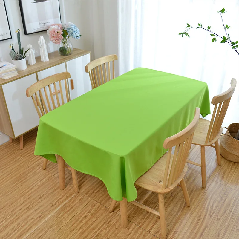 

Waterproof Canvas Finished Tablecloth Cover Towel Cloth Hotel Solid Color Waterproof Tablecloth