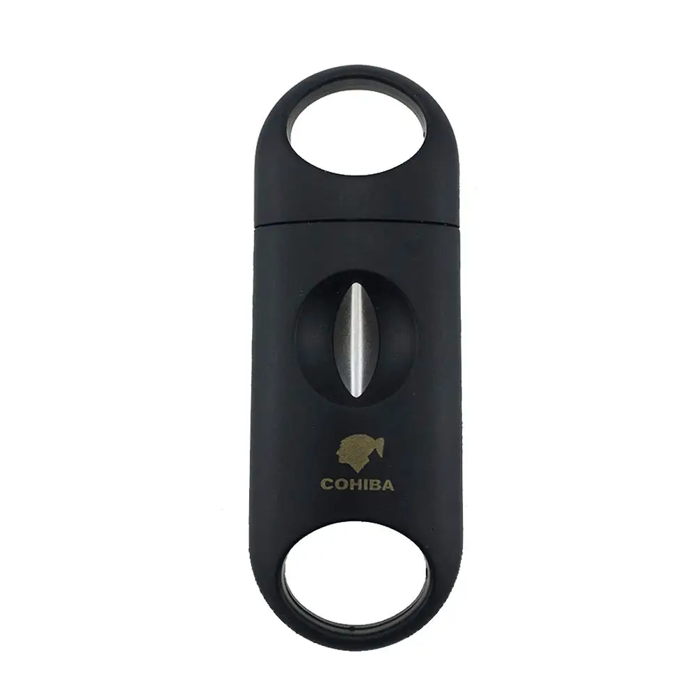 Новинка 1 шт. Cohiba Cigar V-Cut Cigar Cutter из нержавеющей стали черная машинка для стрижки сигар аксессуары для сигар
