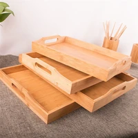 wooden bamboo tray rectangular bamboo household tea dinner tray picnic party barbecue planter bread storage home kitchen decor