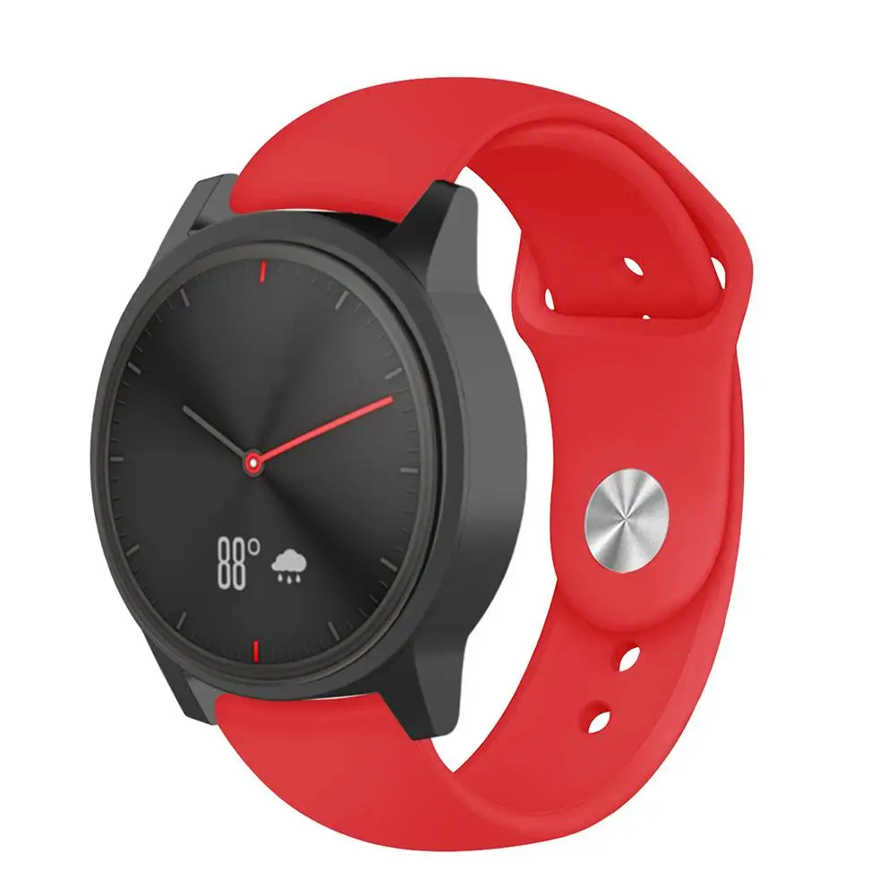 Мягкий силиконовый Спортивный Классический ремешок для наручных часов Garmin Vivomove HR Vivoactive 3 Аксессуары для умных часов
