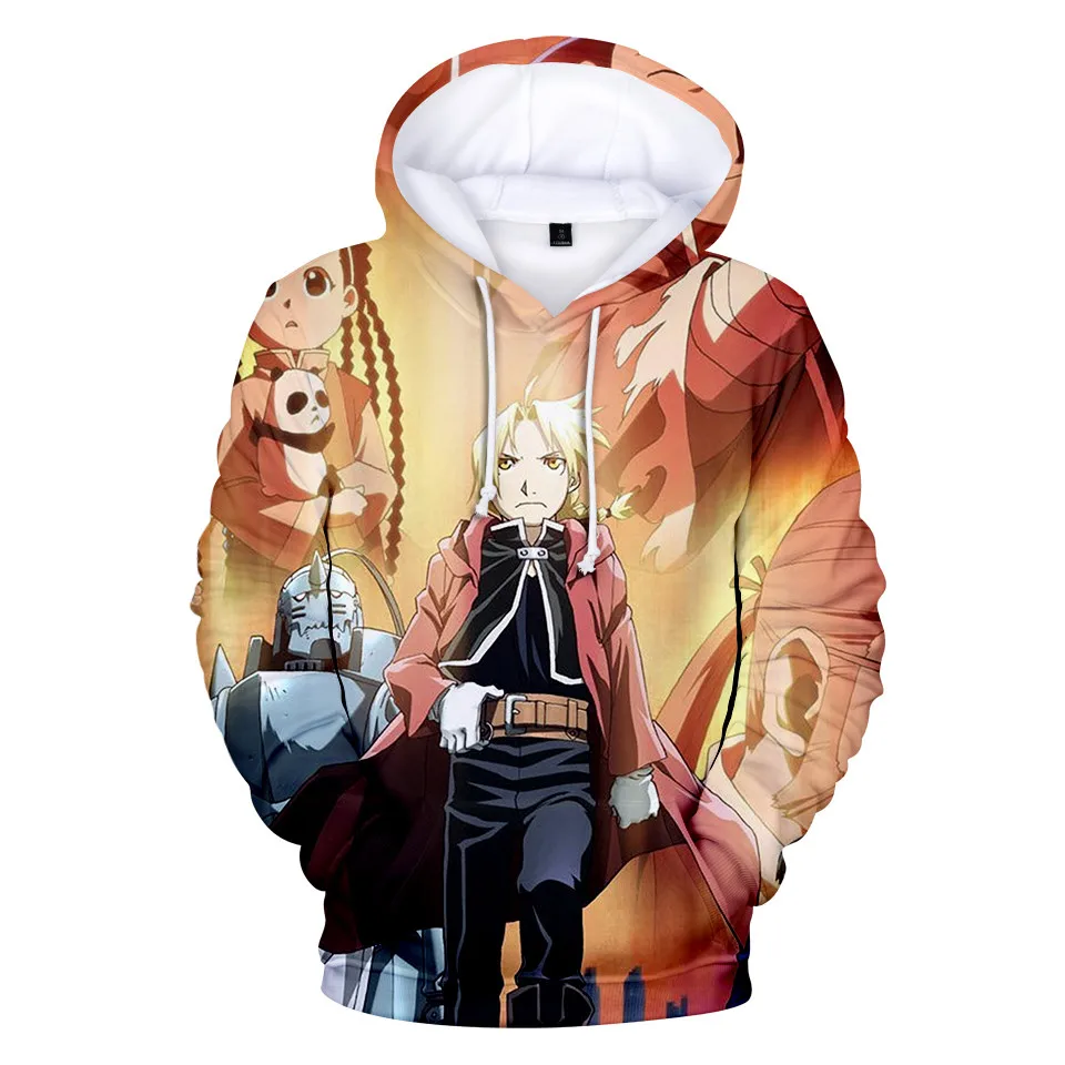 

Luxury Fullmetal Alchemist 3D printed Hoodies Sweatshirts Men/Women Youthful Sweatshirt Adult/Child Trendy Leisure Pullovers