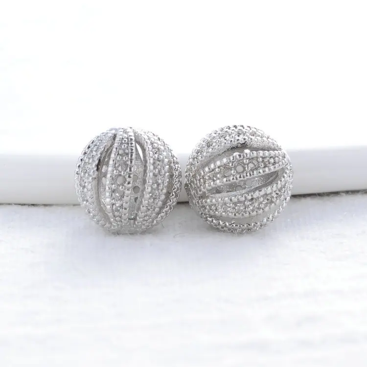 6 шт 10 мм 12 14 к позолоченные латунные металлические полые круглые бусины для