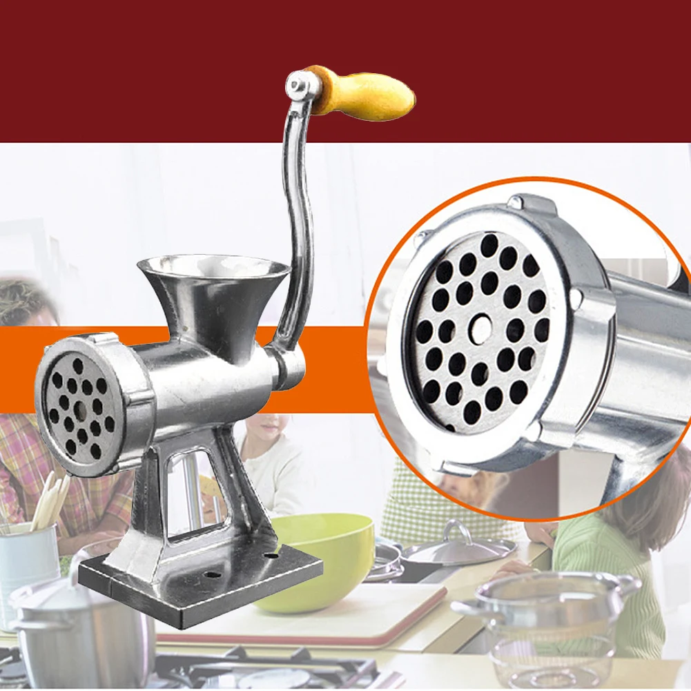 

Manual meat grinder chopper sausage noodle tray handheld beef pasta chopper gadget aluminum grinder kitchen tool