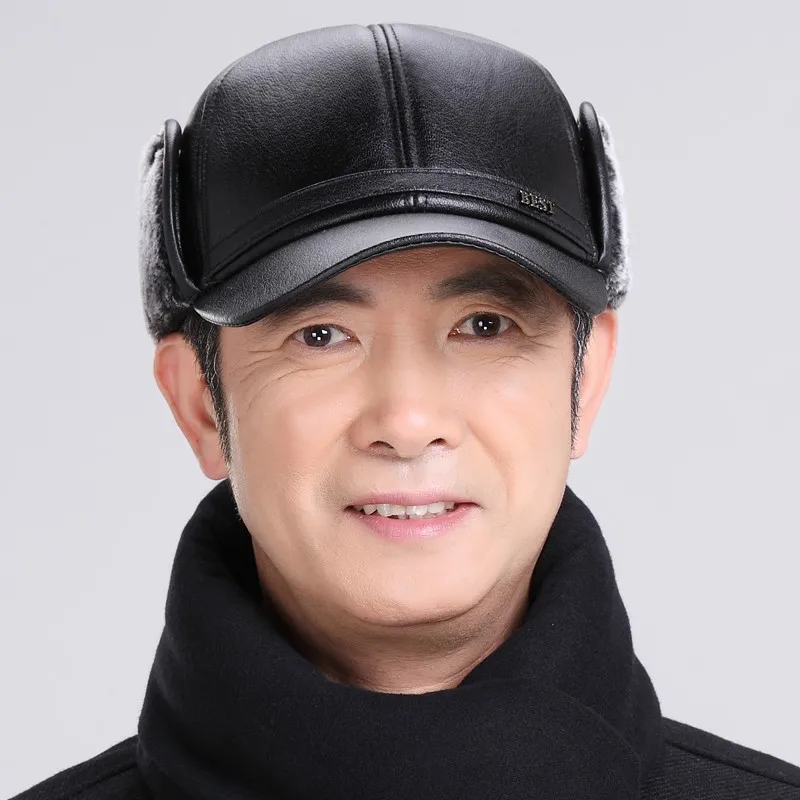 Новая стильная плюшевая шапка-Авиатор из искусственной кожи зимняя теплая