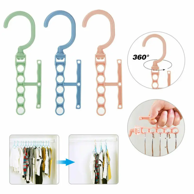 5 крючков Wonder компактная Волшебная вешалка для одежды с крючком органайзер